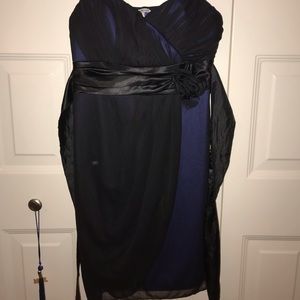 Charlotte Russe Black & blue short prom dress